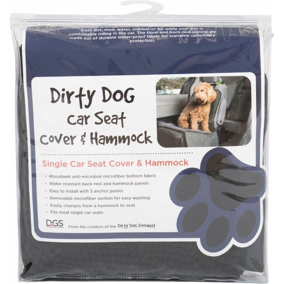 Dog Gone Smart Autositz-Schonbezug für Haustiere 112 x 89 cm Schwarz Kunststoff (Cane, Pieghevole), Trasporto animali