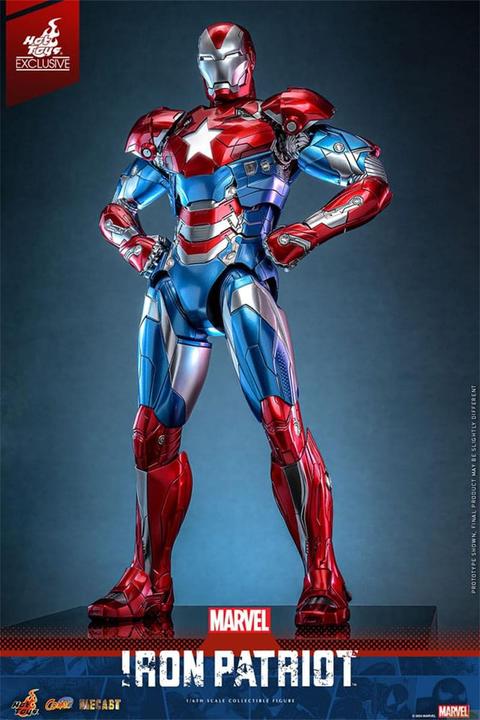 Actual product image Hot Toys Marvel Comic Diecast Masterpiece Action Figure 1/6 Iron Patriot Exclusive 32 cm