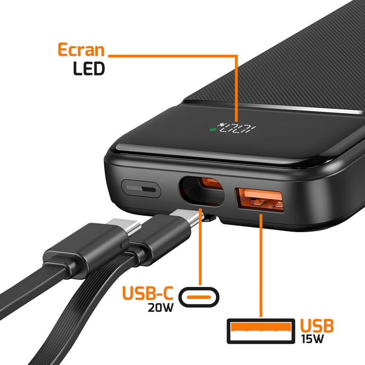 Image du produit Max Excell Powerbank 10000mAh 2xUSB-A/USB-C LED Display (10000 mAh, 22 W)