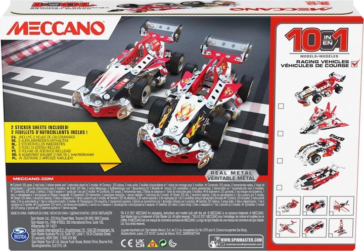 Actual product image Meccano 10in1 Racing Vehicles