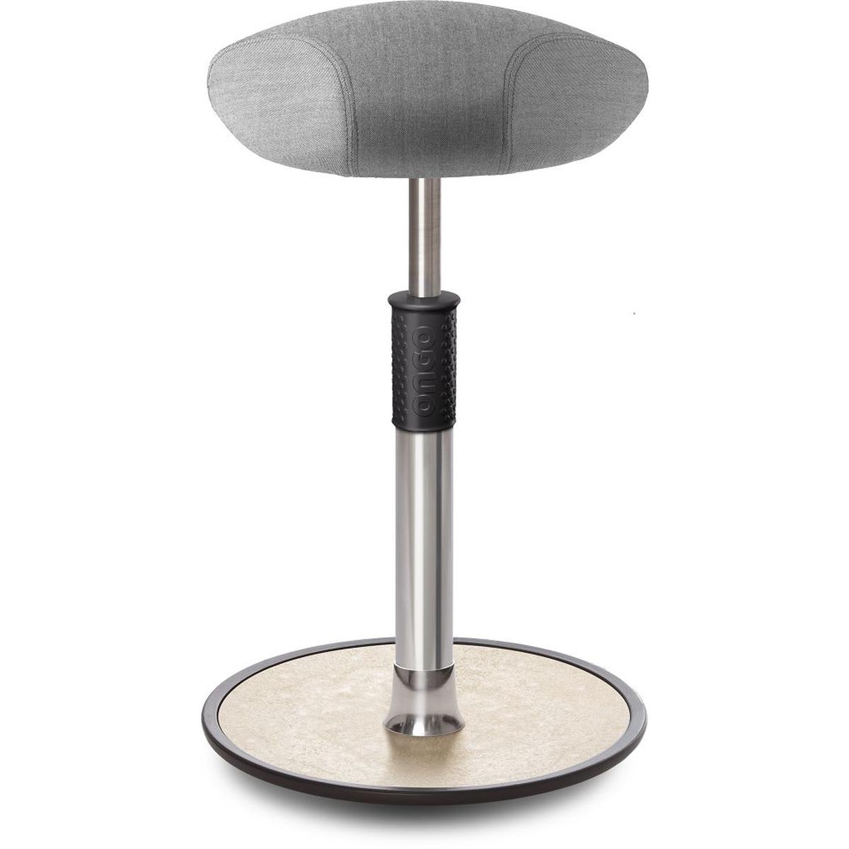 Ongo, Bürostuhl, Sitz- Stehhocker Free Tall Triangel kvadrat Remix Hellgrau chrom /cremeweiss