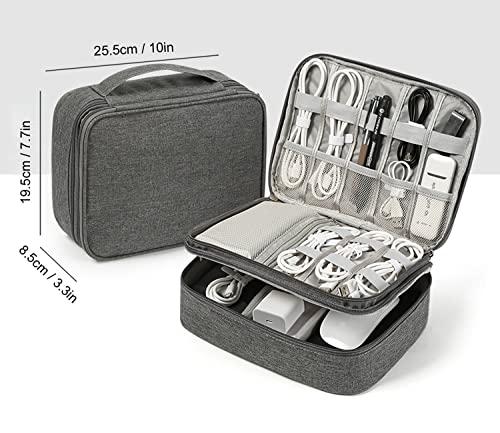 Actual product image Only-Bags.Store Cable bag, 3-layer cable bag organiser tech bag for charging cable mobile powerbank iPad mini