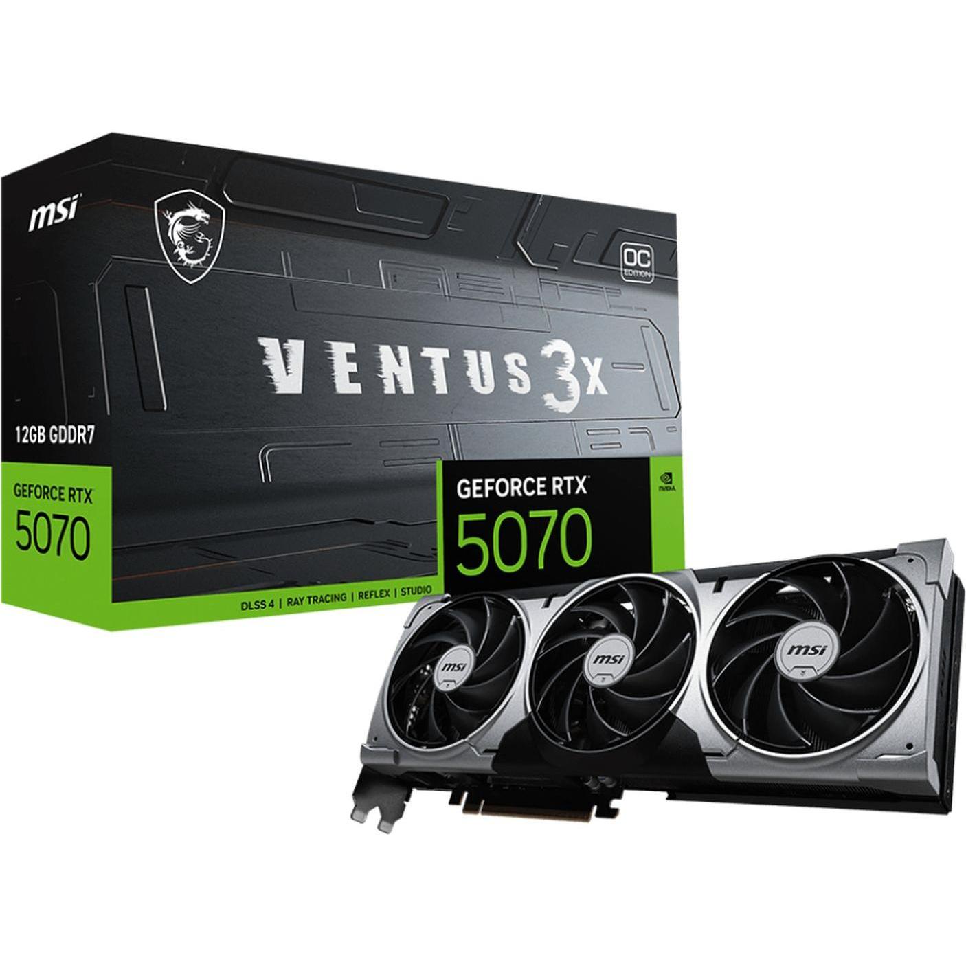 MSI GeForce RTX 5070 Ventus 3X OC (12 GB) (GEFORCE RTX 5070 12G VENTUS 3X OC)