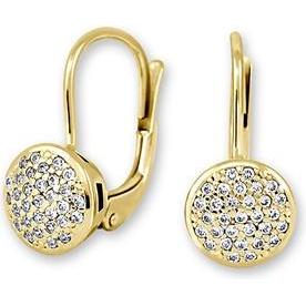 Brilio, Ohrringe, Bright yellow gold earrings with zircons 239 001 00623