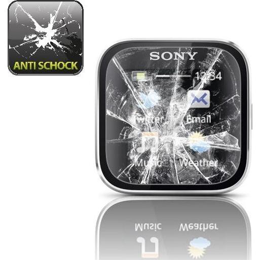 Protectorking 2x Panzerfolie Anti-Shock HD Klar, Smartwatch Schutzfolie