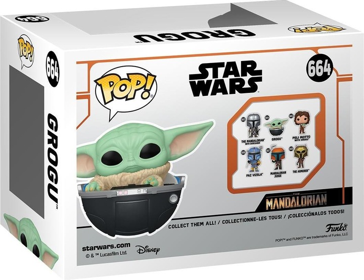 Produktbild Funko POP! Star Wars: The Mandalorian Grogu - Sammelfigur