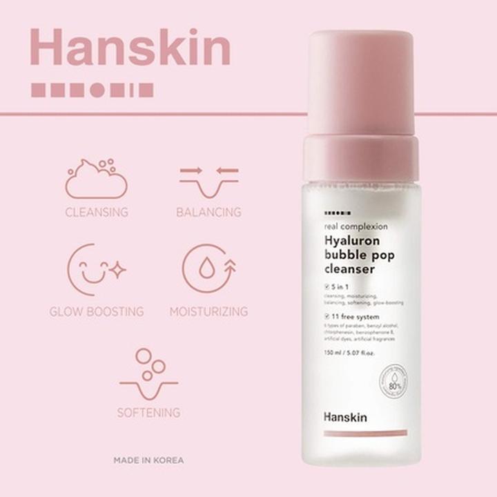 Actual product image Hanskin HANSKIN Pianka oczyszczająca z kwasem hialuronowym 150ml (Cleansing Foam, 150 ml)