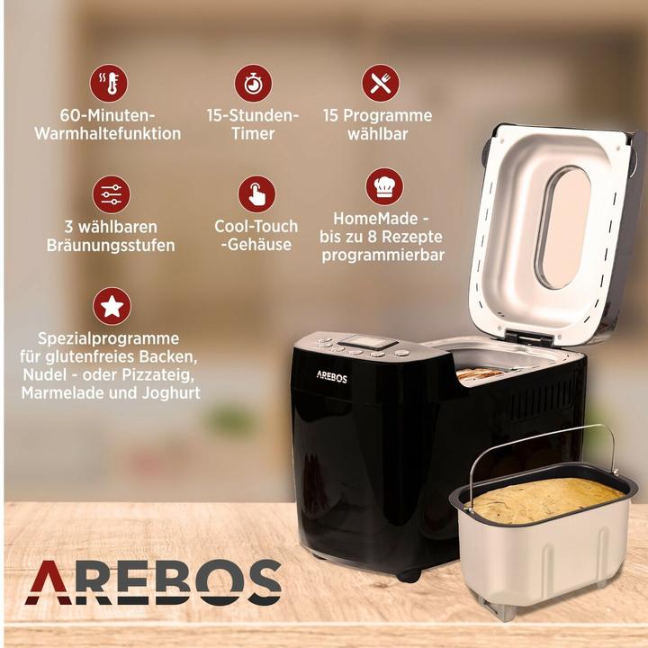 Immagine prodotto Arebos Macchina del pane