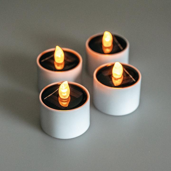 Produktbild RealPower LED- Solar Teelicht STL-4, 4 Stück (4x)