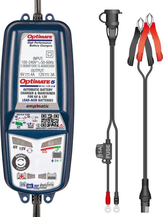 Produktbild Tecmate Optimate 5 Voltmatic Acculader (12V, 6V, 4 A)