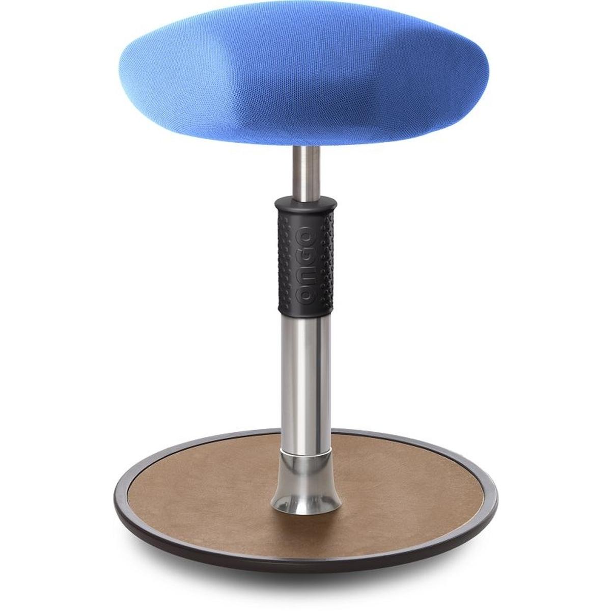 Ongo, Bürostuhl, Sitz- Stehhocker Free Regular Triangel Gestrick Hellblau Chrom /Natur