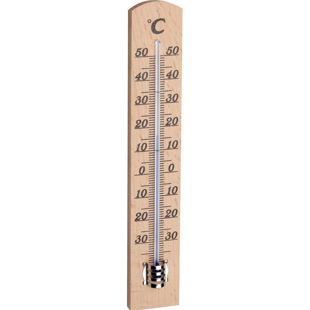 TFA Innentermometer Buche, Thermometer + Hygrometer, Braun