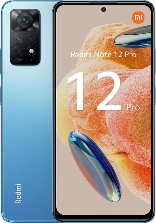 Actual product image Xiaomi Redmi Note 12 Pro (128 GB, Glacier Blue, 6.67", Dual SIM, 4G)