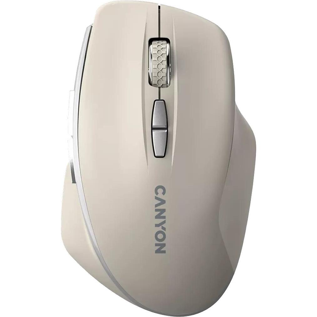 Canyon MW-21, Wireless optical mouse, USB rec., Blue LED sensor, 800/1,200/1,600 dpi, 3 buttons, bei (Kabellos), Maus, V...