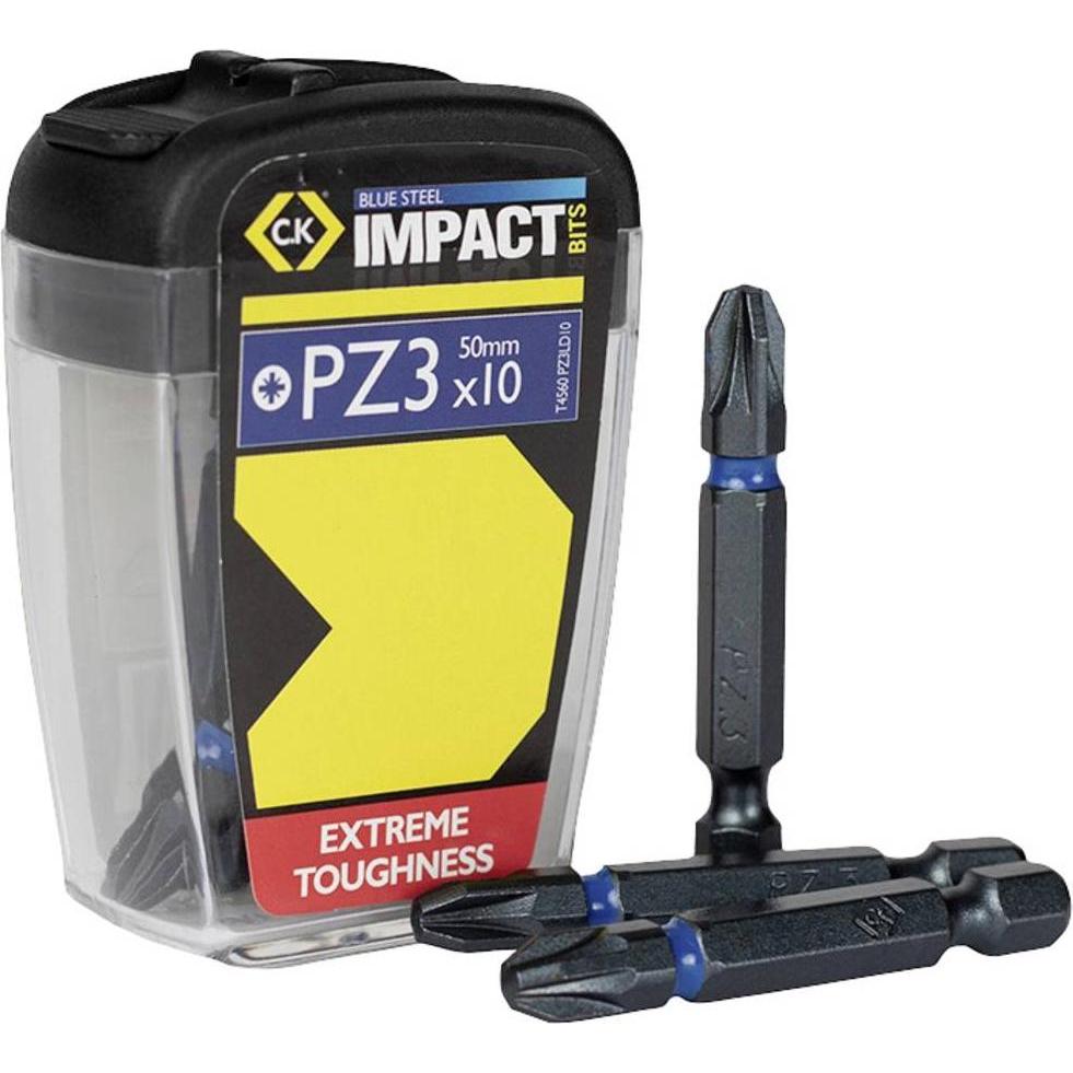 Thumbnail - C.K Magma, Bits, C.K Blue Steel T4560 PZ3LD10 Kreuzschlitz-Bit 10teilig Kreuzschlitz Pozidriv (PZ3)
