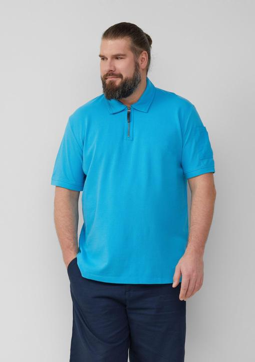 Image du produit S.Oliver Polo-Shirt Poloshirt mit Reissverschluss und Ärmeltasche (XXL)