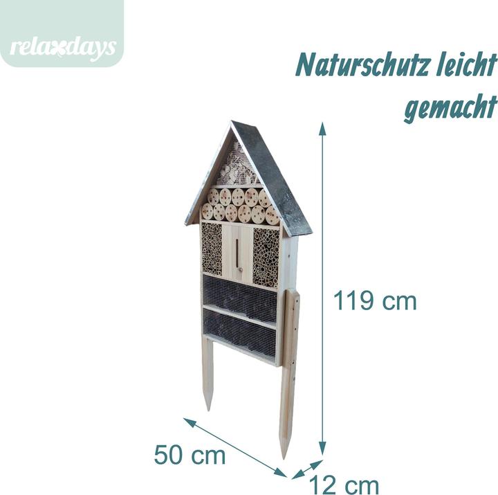 Immagine prodotto Relaxdays Casa per insetti (Api, Coccinelle, Farfalle, Merletti)