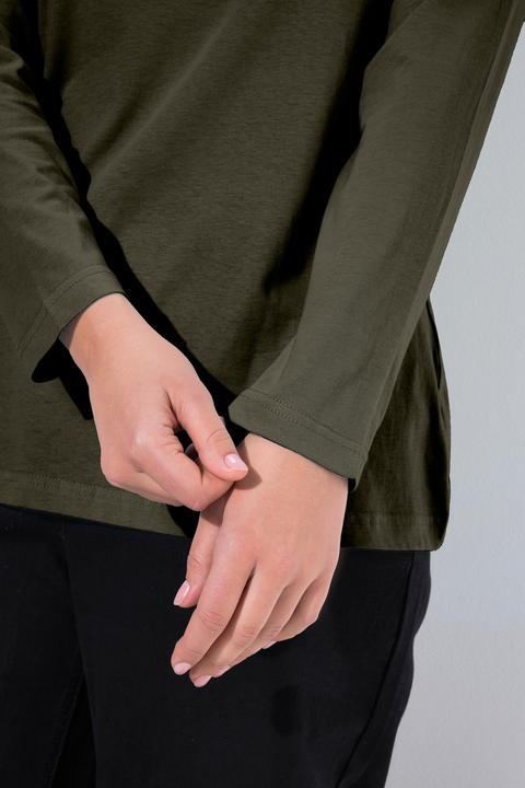 Produktbild Ulla Popken Shirt, Slim, Rundhalsausschnitt, Langarm (58)