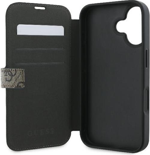 Image du produit Guess GUBKP16M4GMGBR iPhone 16 Plus 6.7" brązowy/brown book 4G Metal Logo (Apple iPhone 16 Plus)