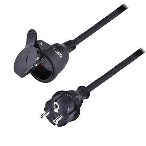 Olight, Prolunga, Solight predlžovací prívod - spojka, 1 zásuvka, 5m, 3 x 1,5mm2, gumová, čierna (5 m)