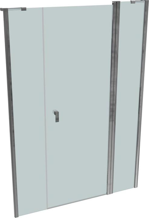 Actual product image Hüppe Design pure 4-corner swing door with fixed segment and side panel in niche, width:140cm height:200cm (211 cm, 140 cm, 200 cm)