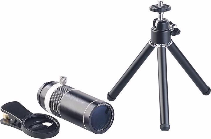 Actual product image Somikon Attachment telephoto lens for smartphones (Metal)