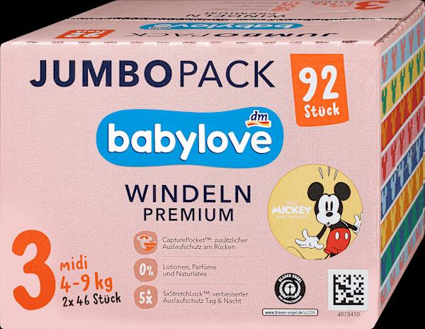 Immagine prodotto dm babylove Premium (Dimensione 3, Pacco mensile, 92 Pezzo/i)