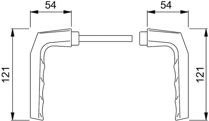 Actual product image Hoppe Lever handle aperture part Frankfurt 117L Aluminium F2 / nickel silver coloured Square 8 mm DIN (Door handle)