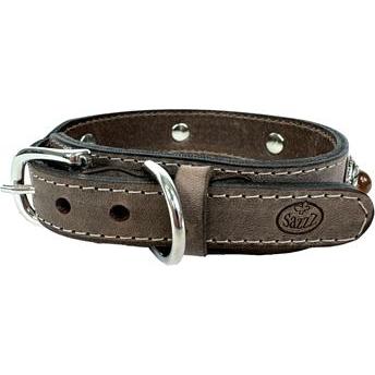 Thumbnail - Sazzz Halsband Hund Boho Schatz Stein Vintage Leder braun (Hund), Halsband + Leine