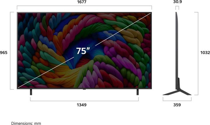 Produktbild LG 75NANO90A6B Ultra HD HDR NANO-TV 75 (189 cm) (75", 4K, 2025)