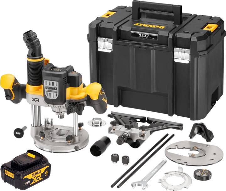 Actual product image DeWalt DCW 620 NT cordless router 18 V 12 mm brushless + 1x battery 4.0 Ah + TSTAK - without (Router)