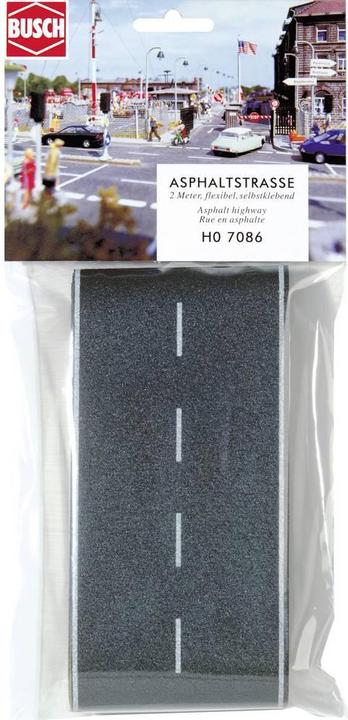 Produktbild Busch H0 Asphaltstrasse (L x B) 2000