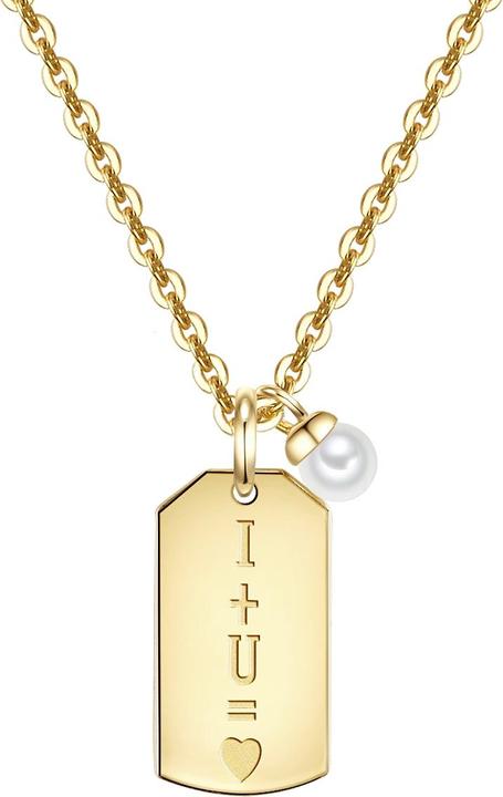 Actual product image Glanzstücke München Ladies sterling silver freshwater cultured pearl yellow gold 45.0 cm base chain + 5.0 cm extension (Sterling Silver, 45 - 50 cm)