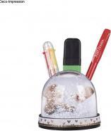 Actual product image Rayher Snowglobe with pen holder, black