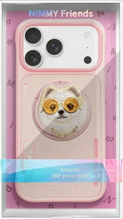 Actual product image Nimmy Etui Glasses Cool Dog MagSafe do iPhone 17 Pro różowy (Apple iPhone 17 Pro)