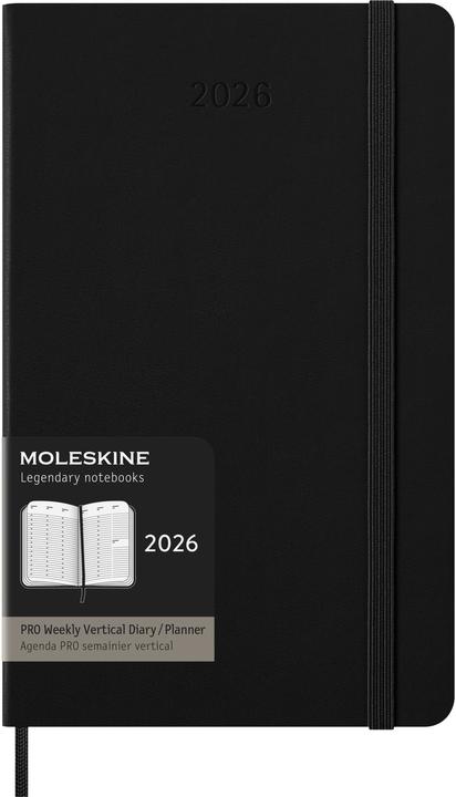 Actual product image Moleskine Geschäftsagenda Professional Hard Cover Weekly Vertical Pro (13 x 21 cm, English)