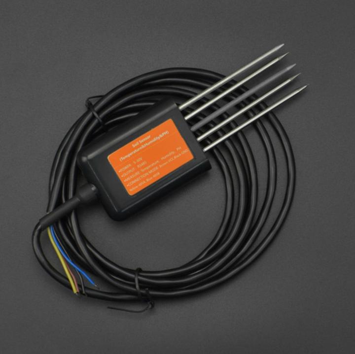 Actual product image DFRobot RS485 soil moisture, temperature and pH sensor IP68 5-30V
