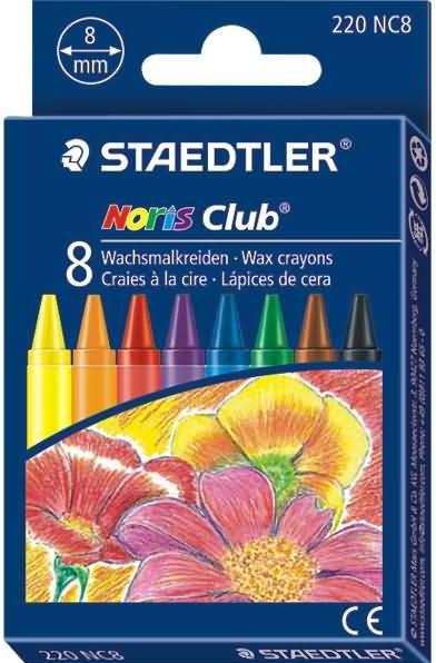 Actual product image Staedtler Noris 220 wax crayon cardboard box with 8 pieces, assorted (8 x)