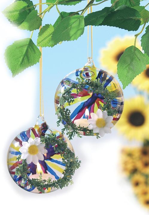 Produktbild VBS Glaskugel offen, 4er-Pack Ø 9 cm