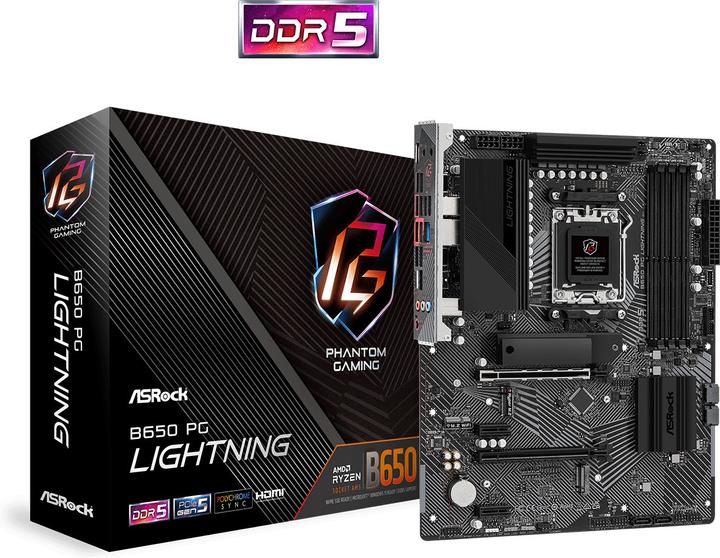 Image du produit AsRock B650 PG Lightning (AM5, AMD B650, ATX)