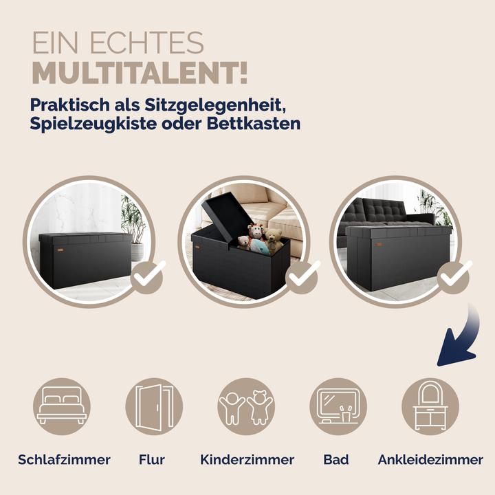 Produktbild Casaria Sitztruhe mit Stauraum (80 cm)