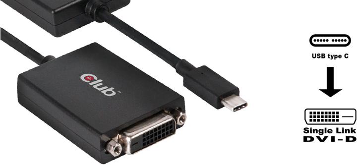 Actual product image Club 3D Active USB 3.1 Typ C to (DVI, 10 cm)
