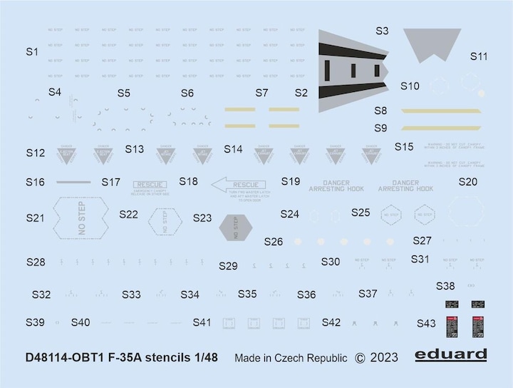 Eduard F-35A stencils 1/48