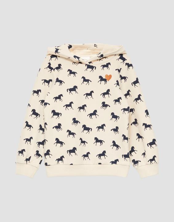 Produktbild s.Oliver Sweatshirt Kapuzen-Sweatshirt mit All-over-Print (116, 122)