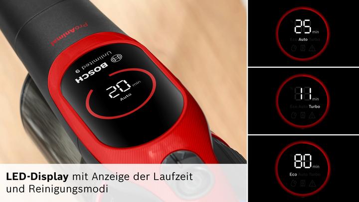 Actual product image Bosch Hausgeräte Akku-Staubsauger, Unlimited 9 ProAnimal, Rot