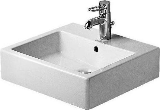 Actual product image Duravit Washbasin VERO w ÜL HLB 500x470mm closed 1 HL white WG (47 cm, 50 cm)