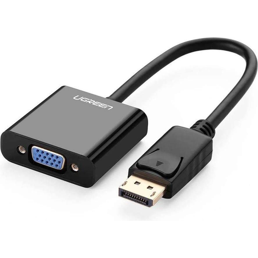 Ugreen DP109 DisplayPort to VGA adapter (black) (VGA, 15 cm), Data + Video Adapter, Schwarz