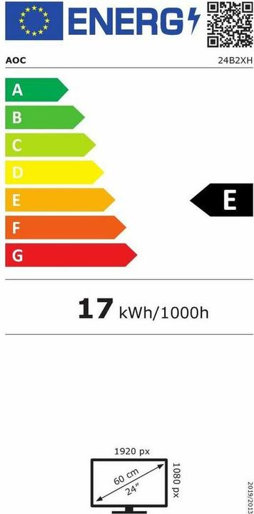 Energie-Label AOC 24B2XH (1920 x 1080 Pixel, 24")