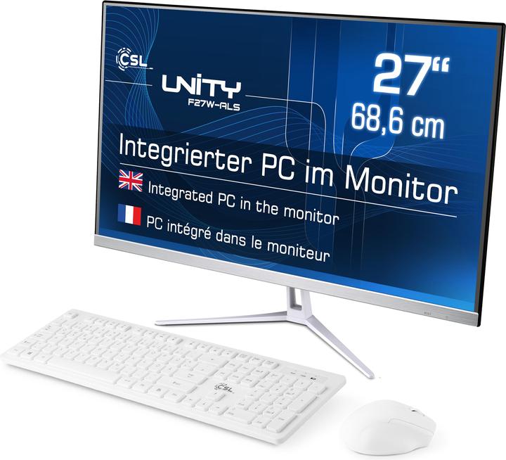 Actual product image CSL All-in-One-PC Unity F27W-ALS / 512 GB / 16 GB RAM / Win 11 Pro, QWERTZ Layout (DE) (512 GB, 16 GB, Intel UHD Graphics)