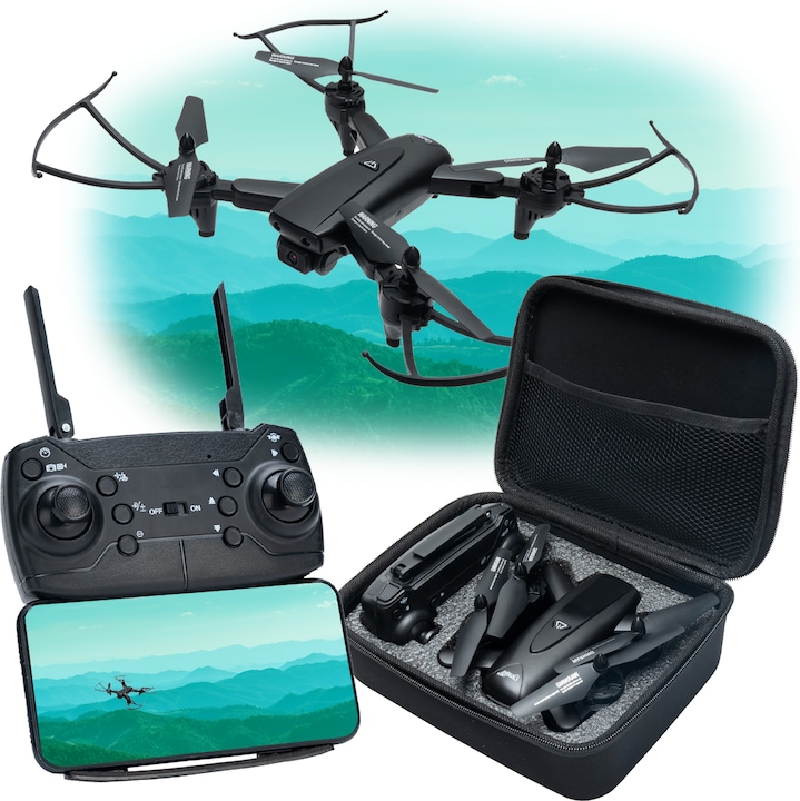 Image du produit Casativo Quadricoptère drone WiFi-FPV, pliable, caméra HD, OpticalFlow, app (8 min, 131 g, 0.92 Mpx)